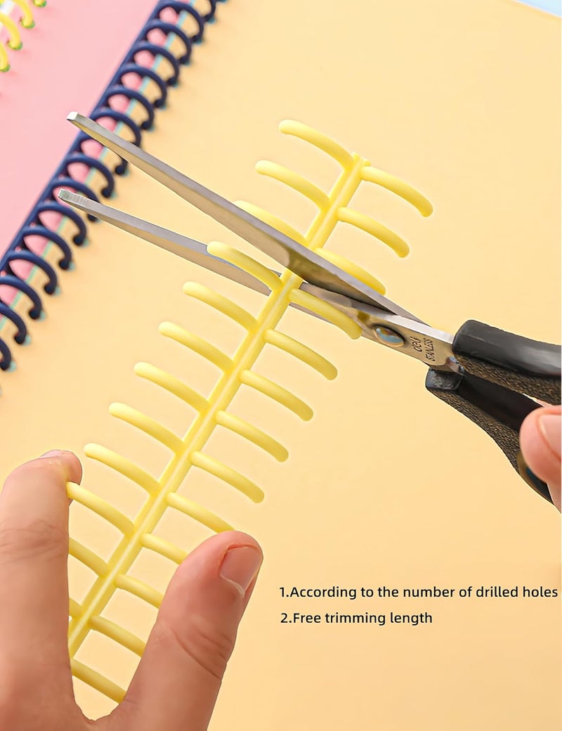 bepisof 10Pack 0.3Inch Plastic 30 Ring Durable Binding Combs,Multicolor Binding Spines Easy to Use Plastic Binding Coils for Document Organization/Office Workers-20-25Sheet Capacity - Image 3